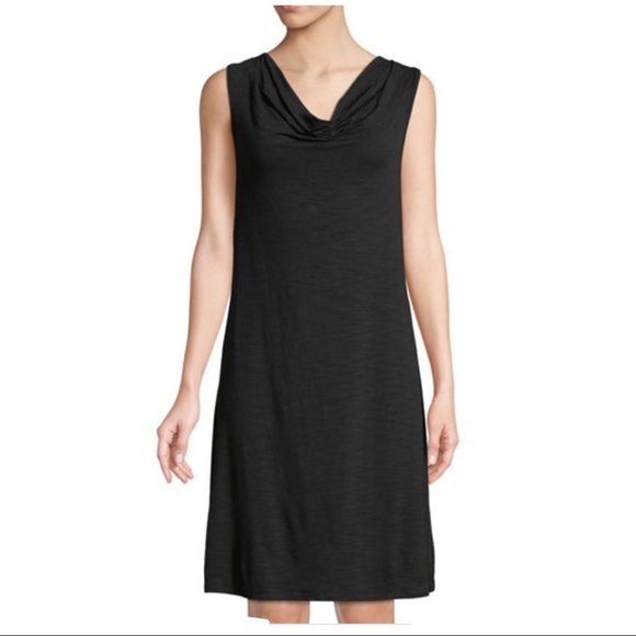 Neiman Marcus Cowl-Neck Embroidered Mini Dress Med - Picture 4 of 4